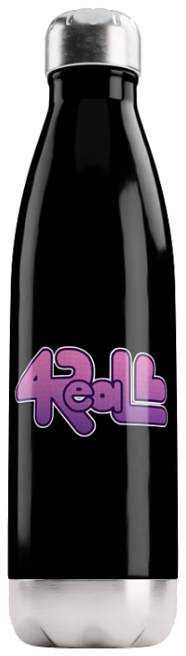 4Real logo steel bottle